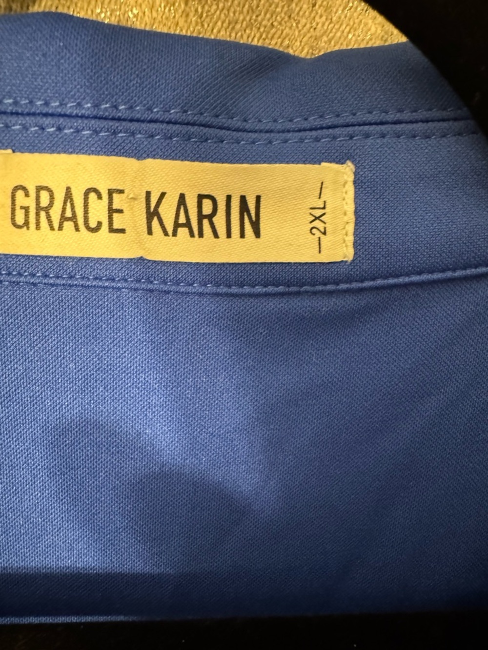 Grace Karin Sleeveless Faux-Wrap Midi Dress in Royal Blue - Picture 5 of 7